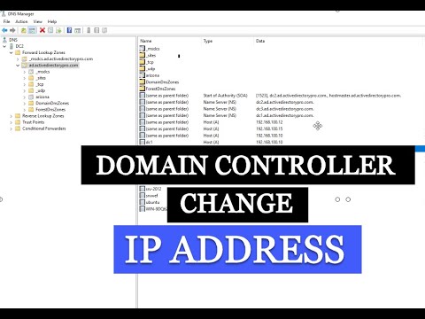 How to Change the IP Address of a Domain Controller How to Change the IP Address of a Domain Controller
